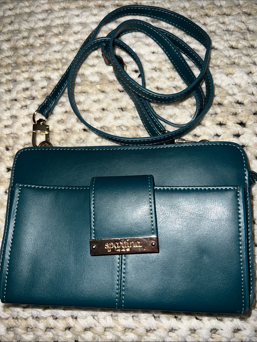 Spartina turquoise crossbody  guc  please read